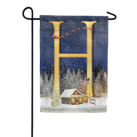 America Forever Santa Is Coming Monogram Garden Flag