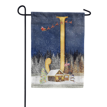 America Forever Santa Is Coming Monogram Garden Flag