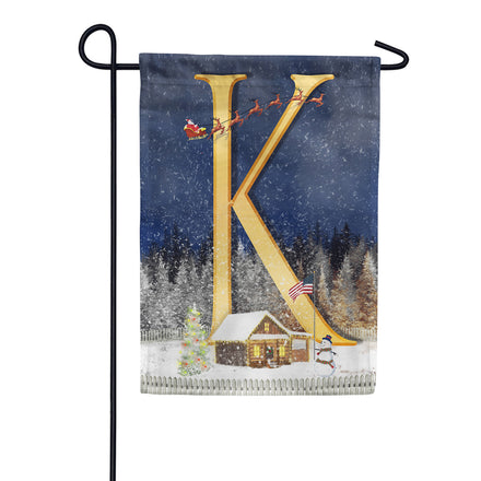 America Forever Santa Is Coming Monogram Garden Flag