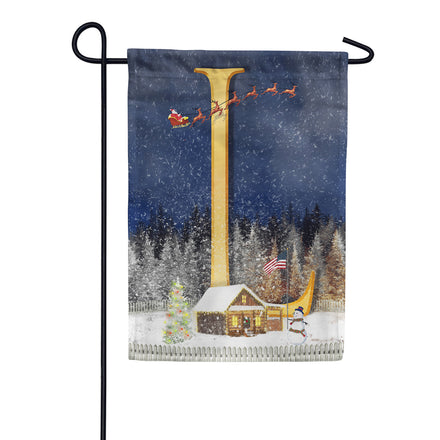 America Forever Santa Is Coming Monogram Garden Flag