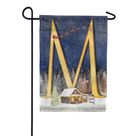 America Forever Santa Is Coming Monogram Garden Flag