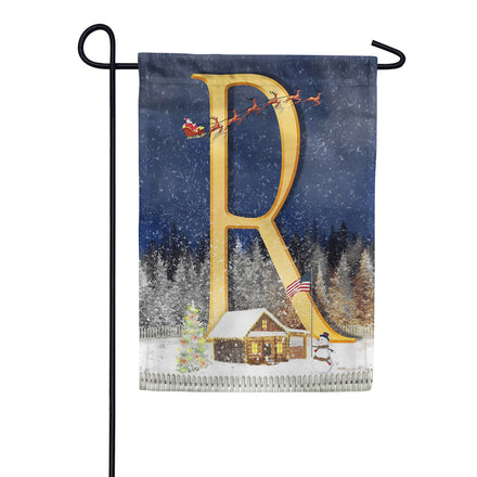 America Forever Santa Is Coming Monogram Garden Flag