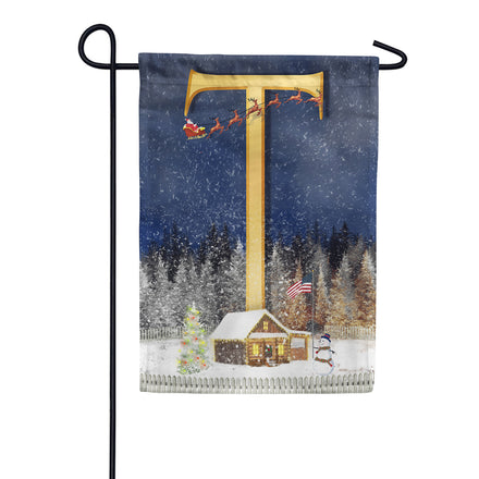 America Forever Santa Is Coming Monogram Garden Flag