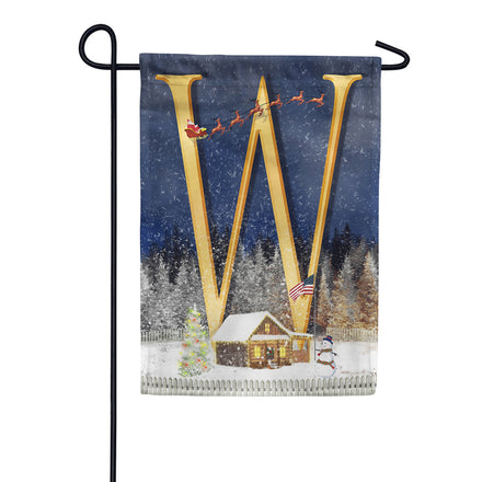 America Forever Santa Is Coming Monogram Garden Flag