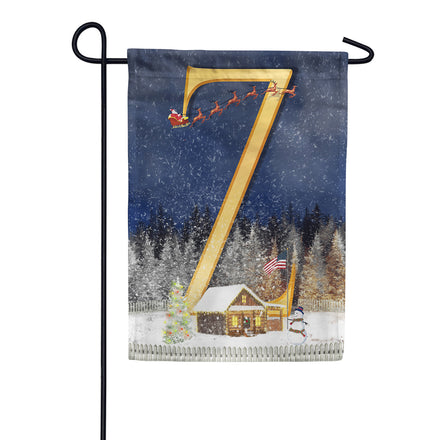 America Forever Santa Is Coming Monogram Garden Flag