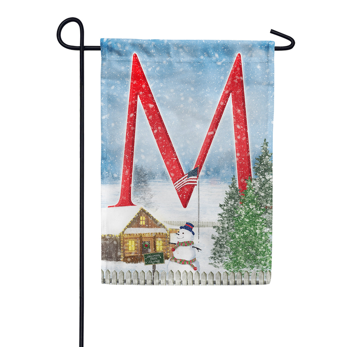 America Forever Christmas Trees For Sale Monogram Garden Flag