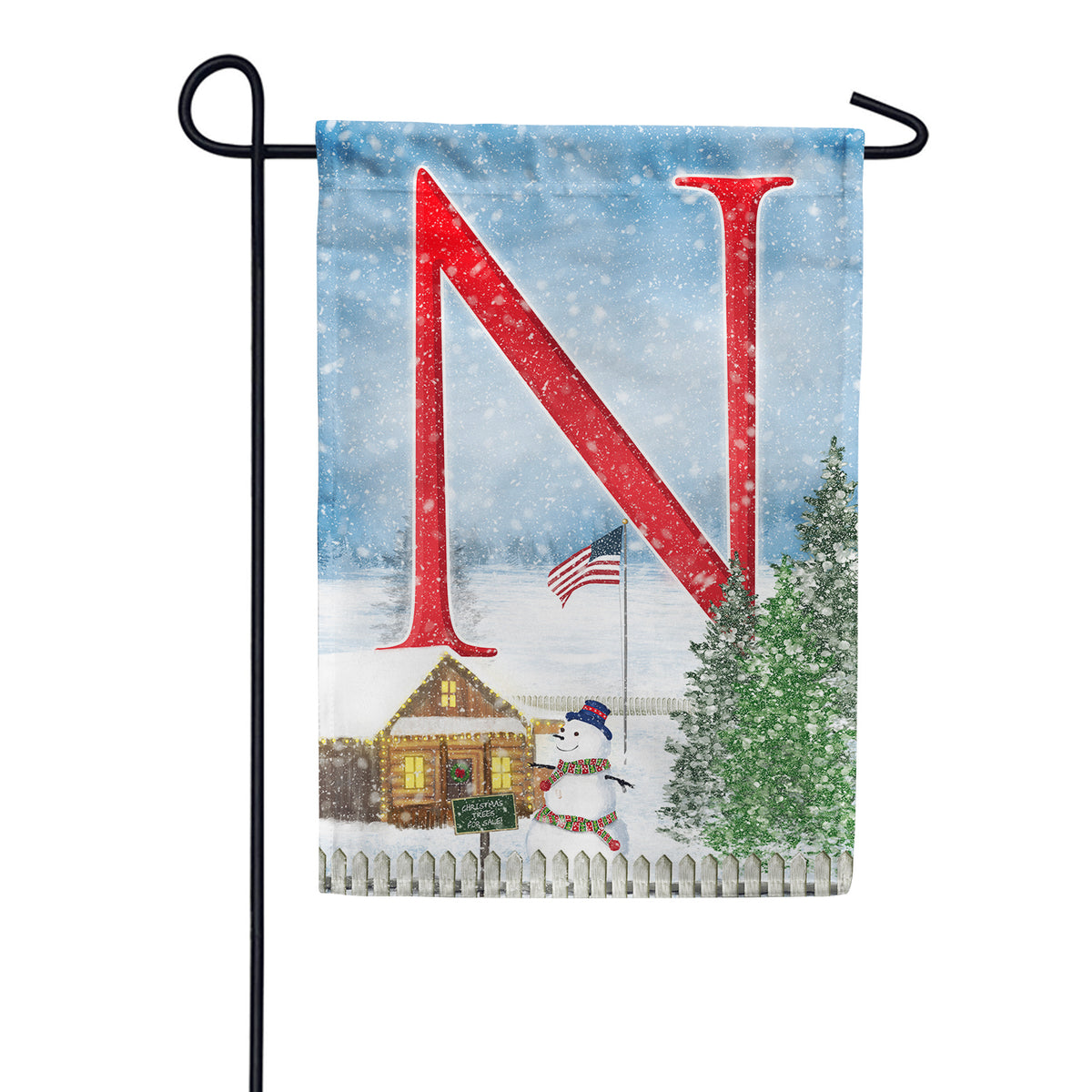 America Forever Christmas Trees For Sale Monogram Garden Flag