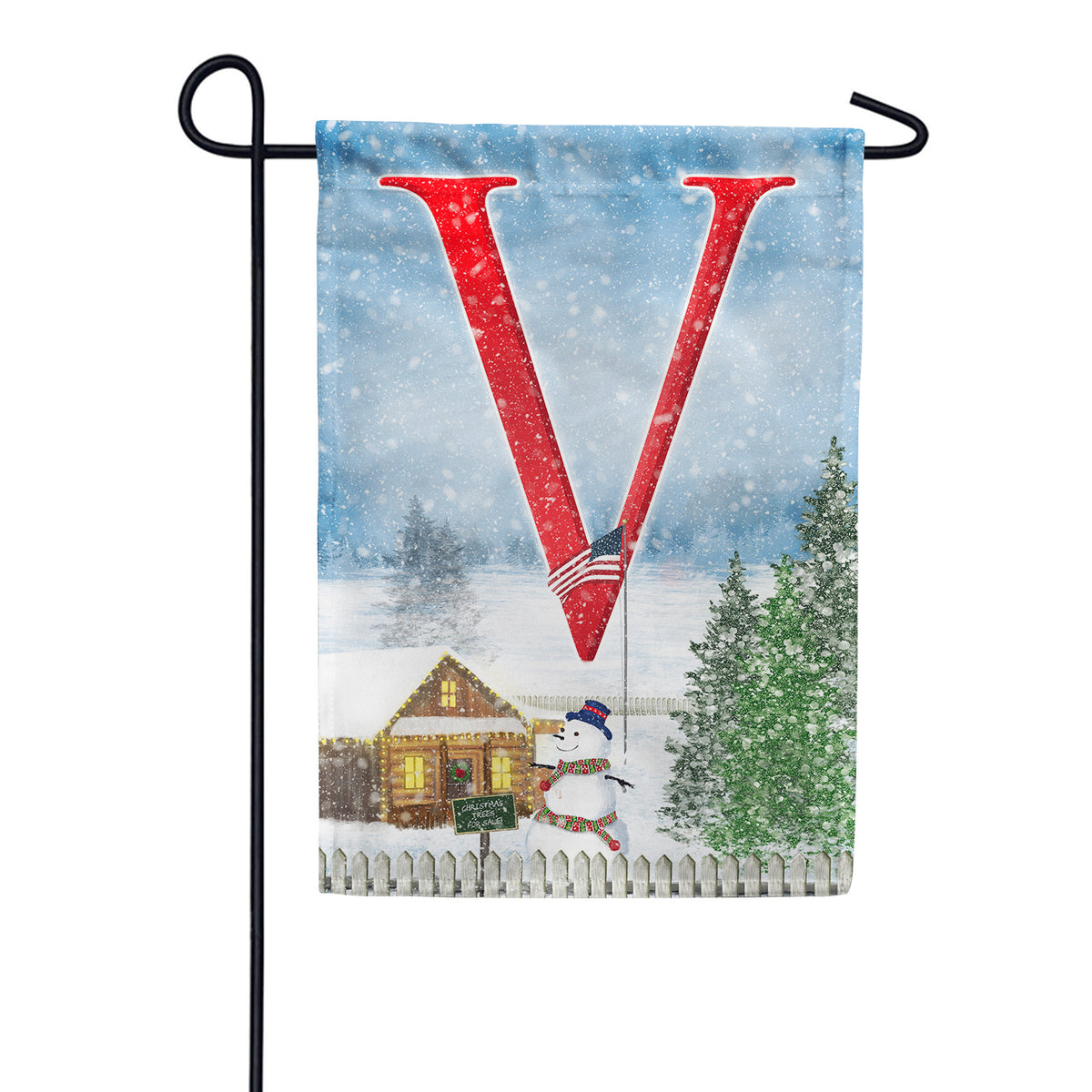 America Forever Christmas Trees For Sale Monogram Garden Flag