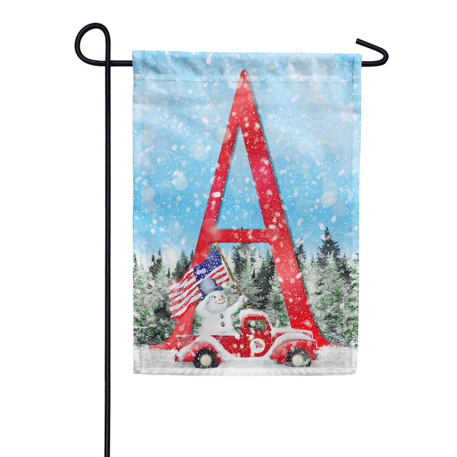 America Forever Stay Warm America Monogram House Flag