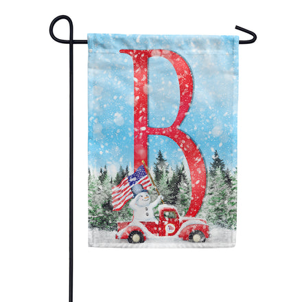 America Forever Stay Warm America Monogram House Flag