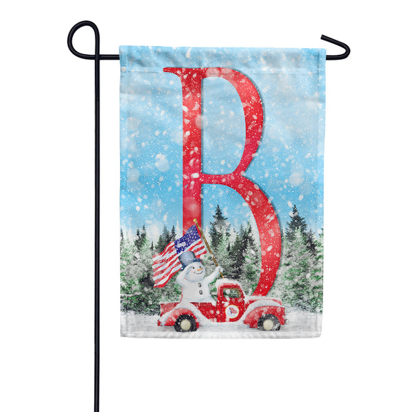 America Forever Stay Warm America Monogram House Flag