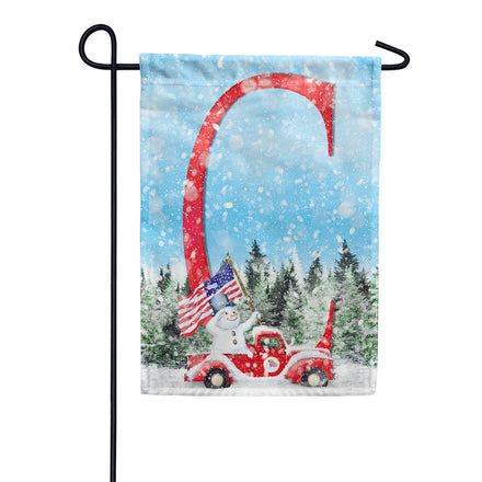 America Forever Stay Warm America Monogram House Flag