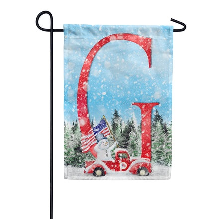 America Forever Stay Warm America Monogram House Flag