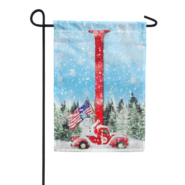 America Forever Stay Warm America Monogram House Flag