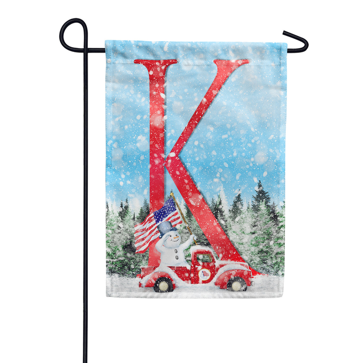 America Forever Stay Warm America Monogram House Flag