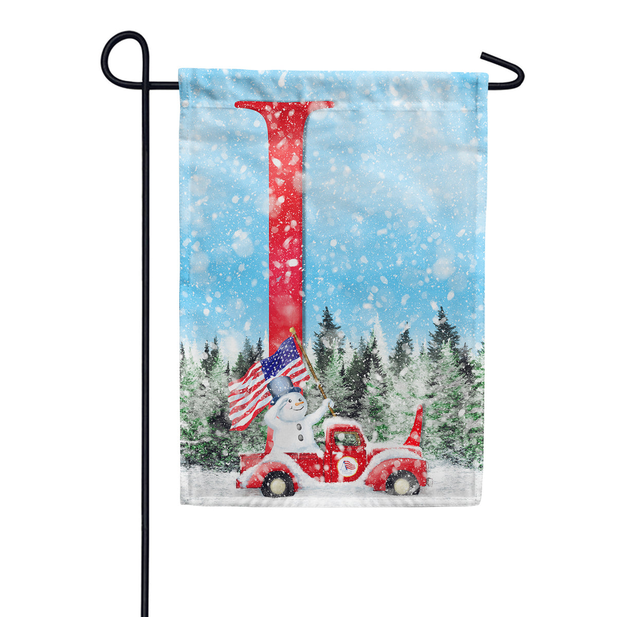 America Forever Stay Warm America Monogram House Flag