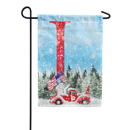 America Forever Stay Warm America Monogram House Flag
