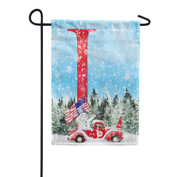 America Forever Stay Warm America Monogram House Flag