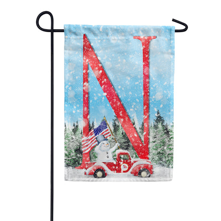 America Forever Stay Warm America Monogram House Flag