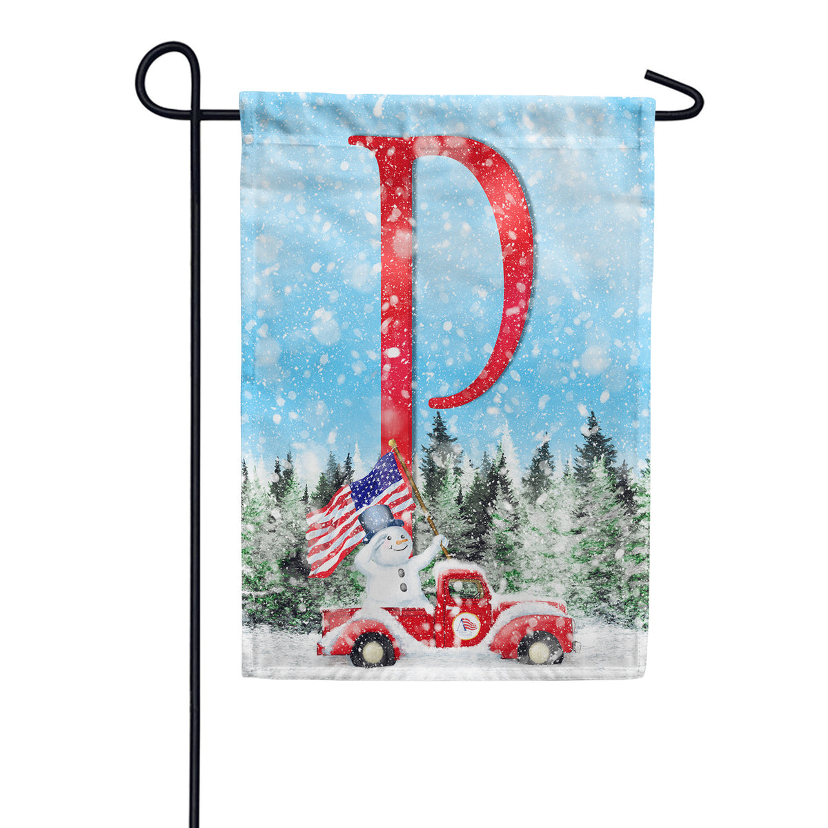 America Forever Stay Warm America Monogram House Flag