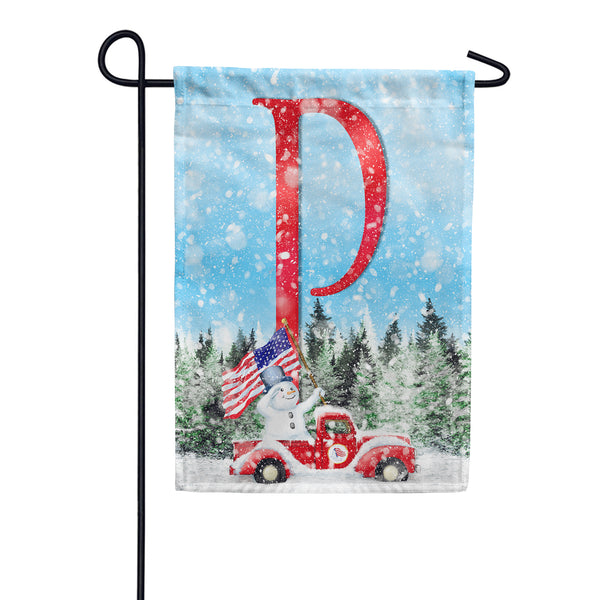 America Forever Stay Warm America Monogram House Flag