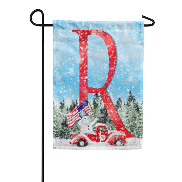 America Forever Stay Warm America Monogram House Flag