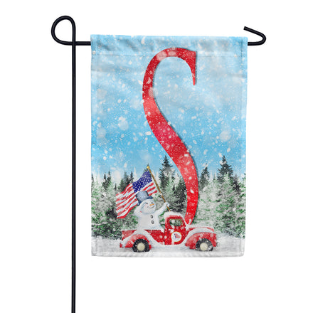 America Forever Stay Warm America Monogram House Flag