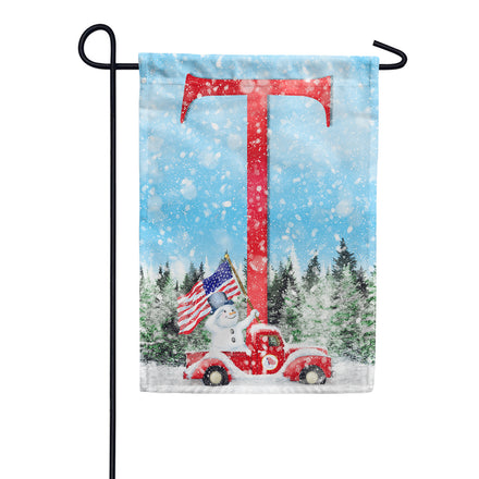 America Forever Stay Warm America Monogram House Flag