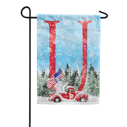 America Forever Stay Warm America Monogram House Flag