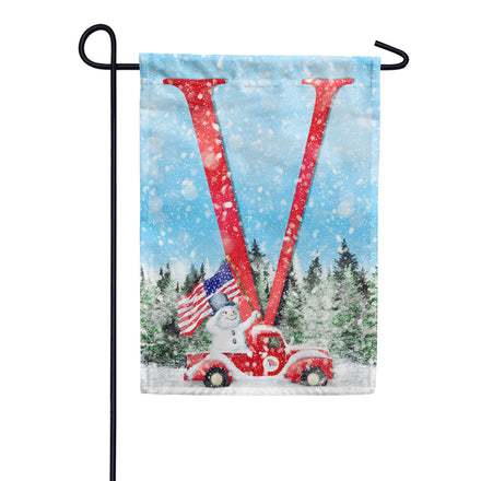 America Forever Stay Warm America Monogram House Flag