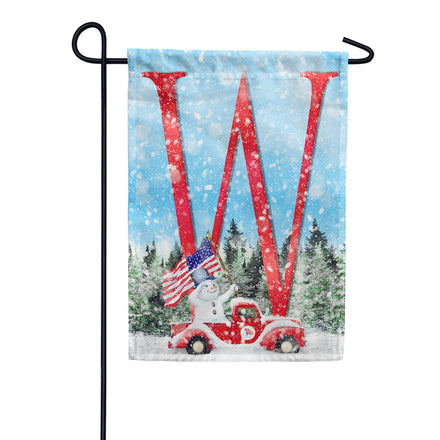America Forever Stay Warm America Monogram House Flag