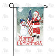 America Forever Merry Christmas USA Garden Flag