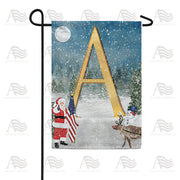 America Forever Merry Christmas USA Monogram Garden Flag