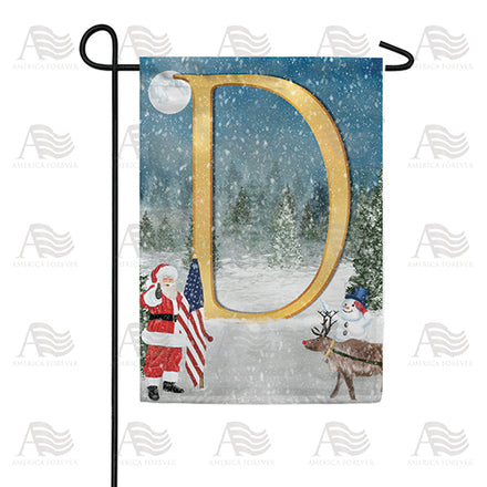 America Forever Merry Christmas USA Monogram Garden Flag