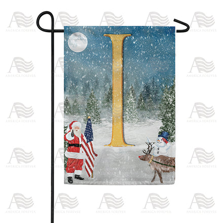 America Forever Merry Christmas USA Monogram Garden Flag