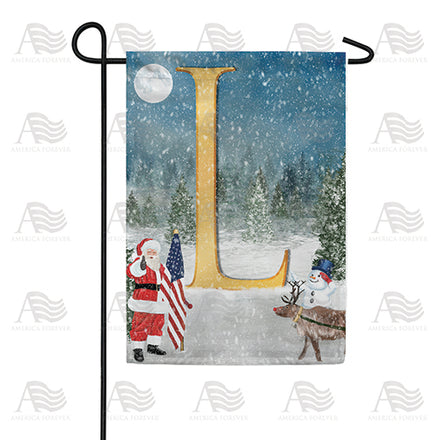 America Forever Merry Christmas USA Monogram Garden Flag
