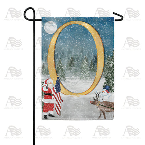 America Forever Merry Christmas USA Monogram Garden Flag