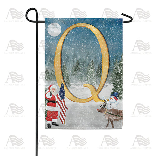 America Forever Merry Christmas USA Monogram Garden Flag