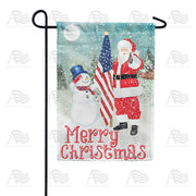 America Forever Merry Christmas USA Garden Flag
