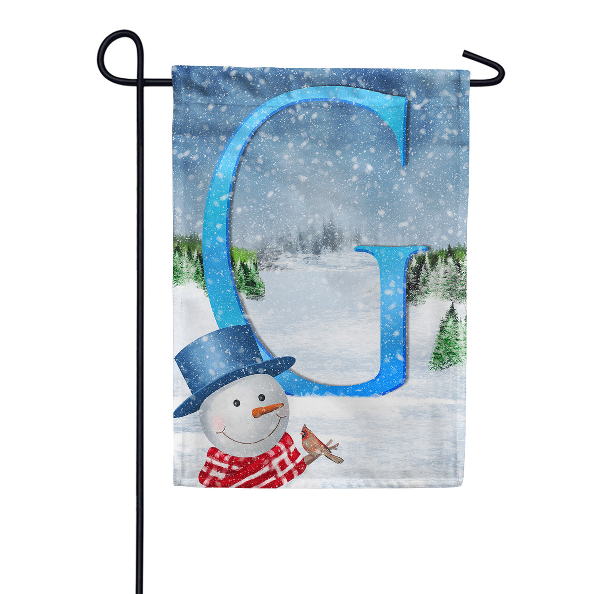 America Forever There's Snow Sun Today! Monogram Garden Flag