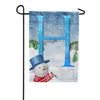 America Forever There's Snow Sun Today! Monogram Garden Flag