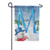 America Forever There's Snow Sun Today! Monogram Garden Flag