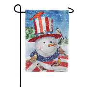 America Forever Uncle Snowman Garden Flag