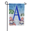 America Forever Uncle Snowman Monogram Garden Flag