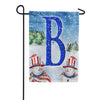 America Forever Uncle Snowman Monogram Garden Flag