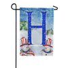 America Forever Uncle Snowman Monogram Garden Flag