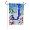 America Forever Uncle Snowman Monogram Garden Flag