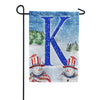 America Forever Uncle Snowman Monogram Garden Flag