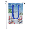 America Forever Uncle Snowman Monogram Garden Flag