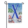 America Forever Uncle Snowman Monogram Garden Flag